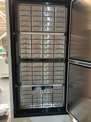Refrigerador ereto pulverizado do congelador de aço da temperatura ultra baixa da vacina do grau 588L do menos 86