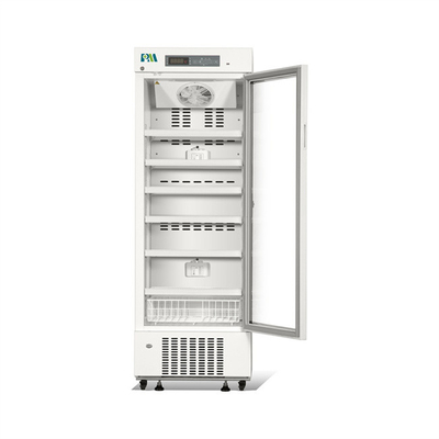 2-8 refrigerador médico farmacêutico do refrigerador da grande capacidade do grau 312L com a única porta de vidro para o armazenamento vacinal