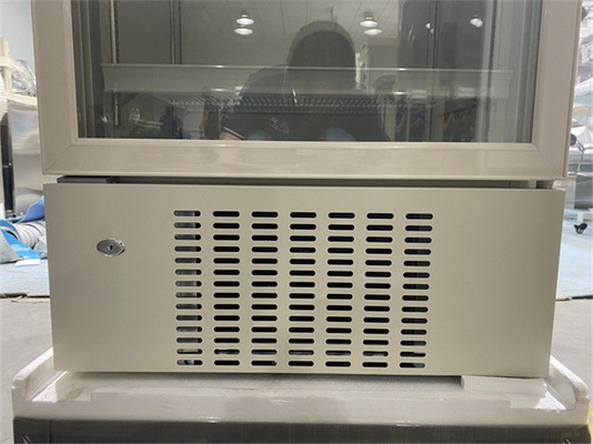 2-8 refrigerador vacinal do refrigerador da farmácia da porta de vidro ereta do grau para a capacidade vacinal do armário de armazenamento 316L
