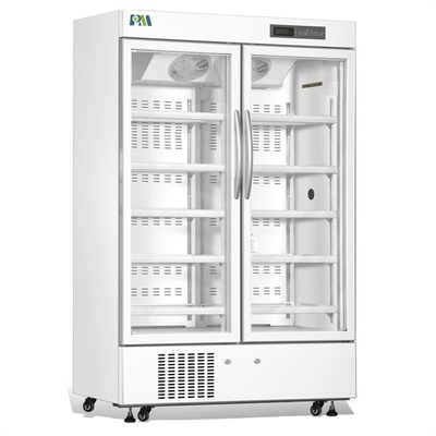 R600a 656 da porta dobro litros de refrigerador da farmácia com luz interior do diodo emissor de luz