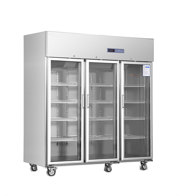 Congeladores livres da categoria da farmácia da capacidade 1500L de CFC de 2 a 8 graus com 3 Heater Glass Door