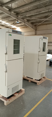 Menos 25 graus 368 da capacidade R290 do laboratório litros de suporte ereto do hospital congelador de refrigerador combinado