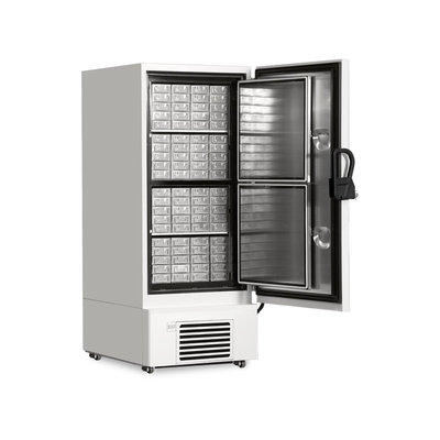 Capacidade de formação de espuma MDF-86V588E PROMED do congelador ULT da porta da exposição do LCD de 7 polegadas grande