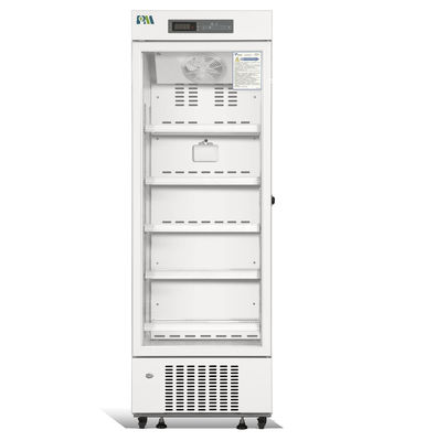 2-8 refrigerador vacinal do refrigerador da farmácia da porta de vidro ereta do grau para a capacidade vacinal do armário de armazenamento 316L