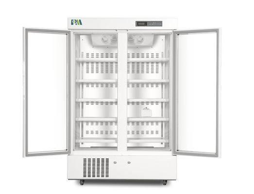 Da farmácia médica vertical do suporte da porta da grande capacidade 1006L de lado a lado refrigerador vacinal 2-8 graus