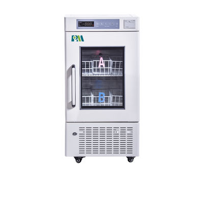 congelador de 108L Mini Portable Biomedical Blood Storage porta de vidro de três camadas com calefator