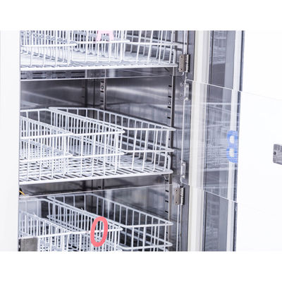 refrigeradores médicos eretos do banco de sangue de 208L PROMED com a porta de aquecimento auto Frost do vidro de espuma