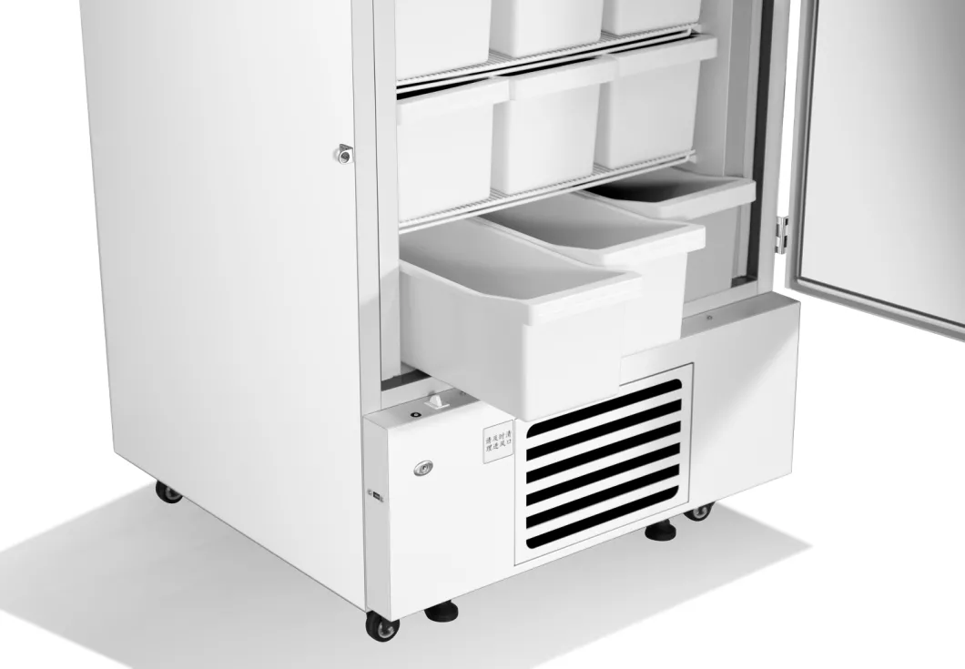 -25 graus de poupança de energia verticalmente 528 litros de congelador médico com multi gavetas
