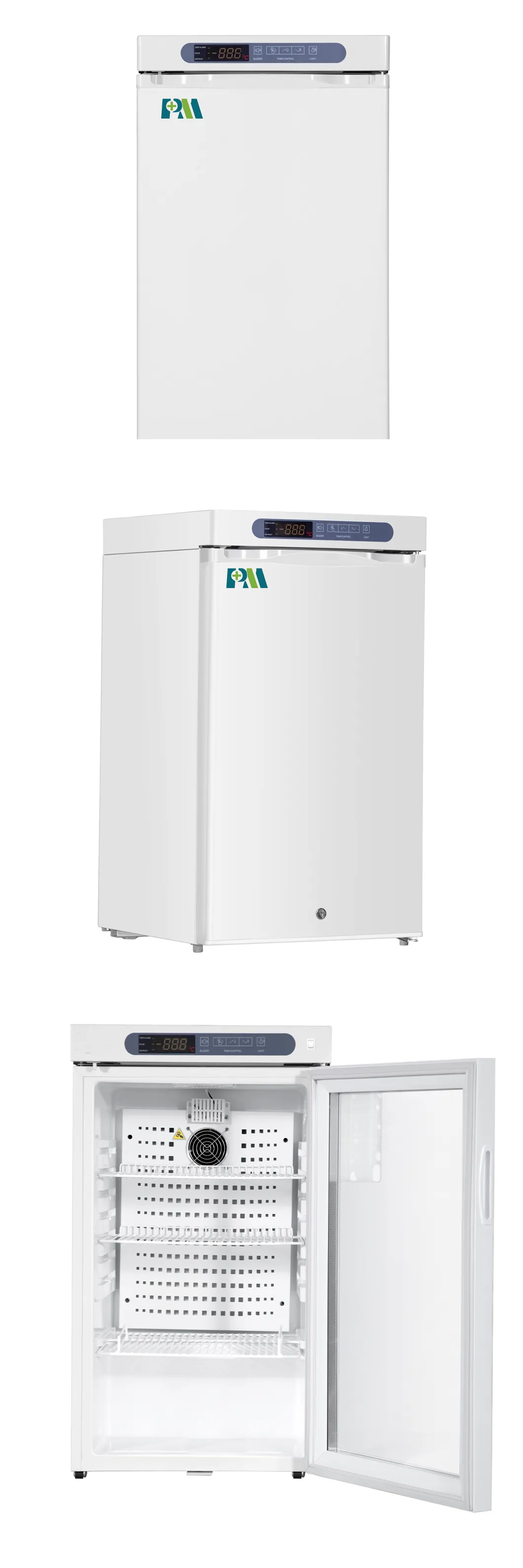 Refrigerador vacinal da mini farmácia econômica médica vertical do suporte 100L 2-8 graus