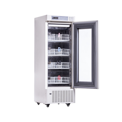 368L Porta de vidro espuma Banco de sangue Armário frigorífico com impressora de temperatura 4°C para segurança do sangue