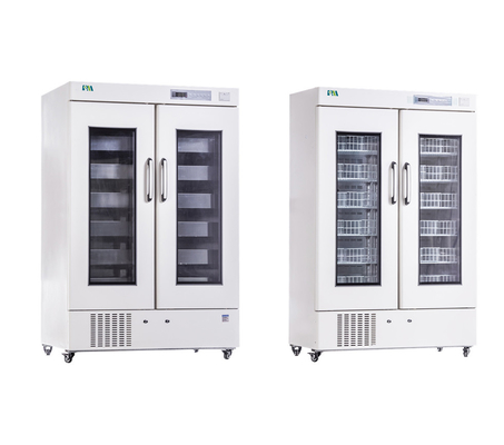 4 graus 658 litros capacidade do refrigerador médico do banco de sangue da porta dobro de grande