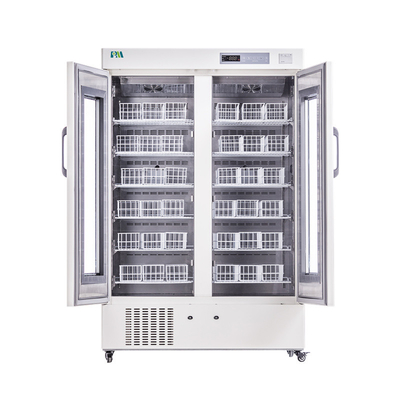 4 graus 658 litros capacidade do refrigerador médico do banco de sangue da porta dobro de grande