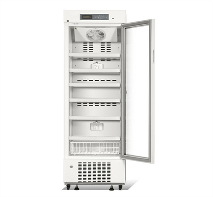 Refrigerador farmacêutico biomedicável da categoria da auto porta de vidro da capacidade de Frost 315L única