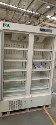 2-8 refrigerador de vidro dobro do refrigerador do laboratório da farmácia da porta do grau para o equipamento do hospital