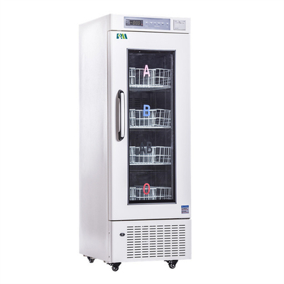 4 graus de refrigerador vertical de aço inoxidável do banco de sangue 208L do armazenamento do sangue para o hospital