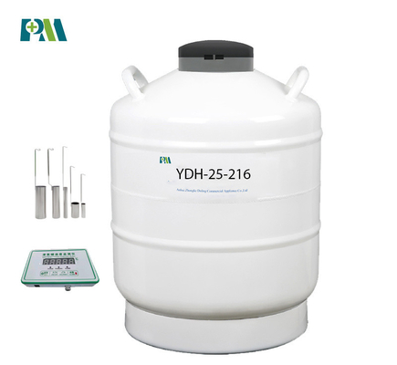 Tanque seco do nitrogênio do remetente de PROMED para o transporte criogênico YDH-25-216 da amostra