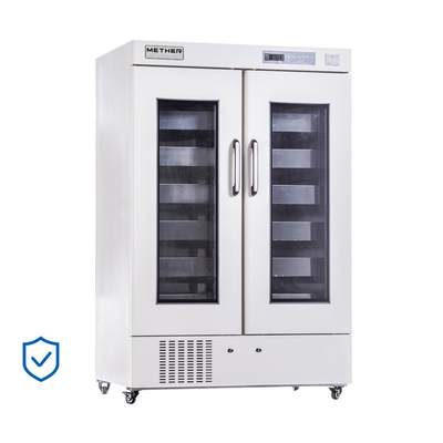 Refrigerador de banco de sangue de 1008 litros com sistema de refrigeração de ar de proteção contra falhas de energia