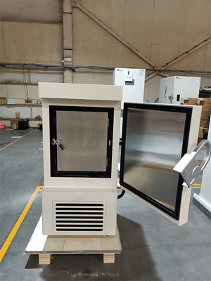 Congelador de temperatura ultra baixa de aço inoxidável com descongelamento manual para armazenagem