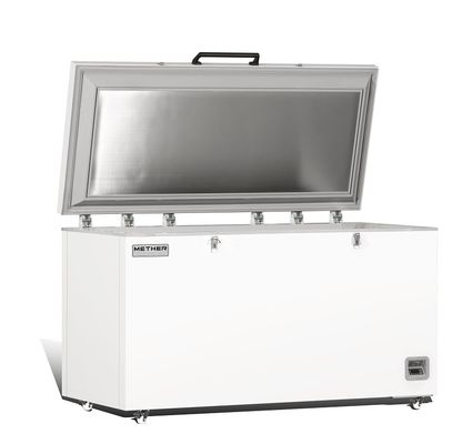 armário vacinal médico do refrigerador do congelador da baixa temperatura da caixa do hospital 485L com a porta de formação de espuma aberta superior
