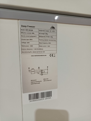 MDF-40H305 -40℃ Congelador Horizontal Biomédico de Congelamento Profundo 305L, Congelador Criogênico de Grau Médico