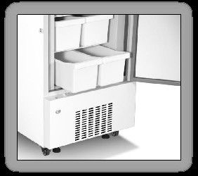 368L pulverizados chapeiam o congelador de refrigerador ereto profundo combinado do laboratório o hospital de aço