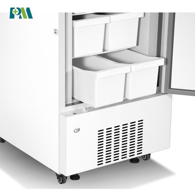 o congelador profundo ereto livre da baixa temperatura 368L pulverizou o refrigerador de aço da farmácia do plasma da loja menos 40 graus