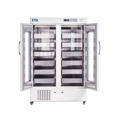 1008 litros de capacidade congelador médico do banco de sangue de 4 graus com as 304 gavetas de aço inoxidável