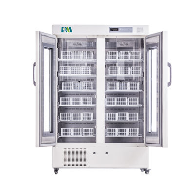 658 litros de congelador biomedicável do banco de sangue da grande capacidade com a porta de vidro dobro da formação de espuma