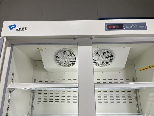Da farmácia médica vertical do suporte da porta da grande capacidade 656L de lado a lado refrigerador vacinal 2-8 graus